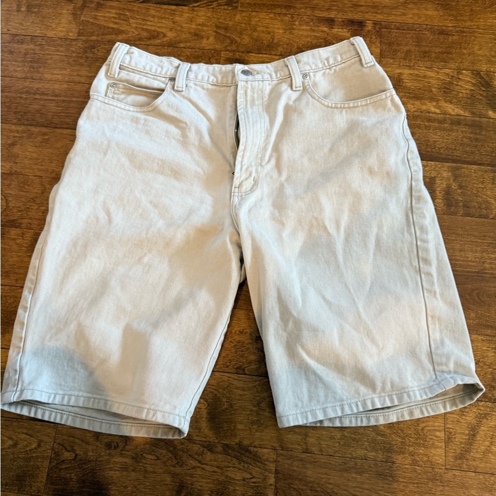 Men's White Denim Shorts